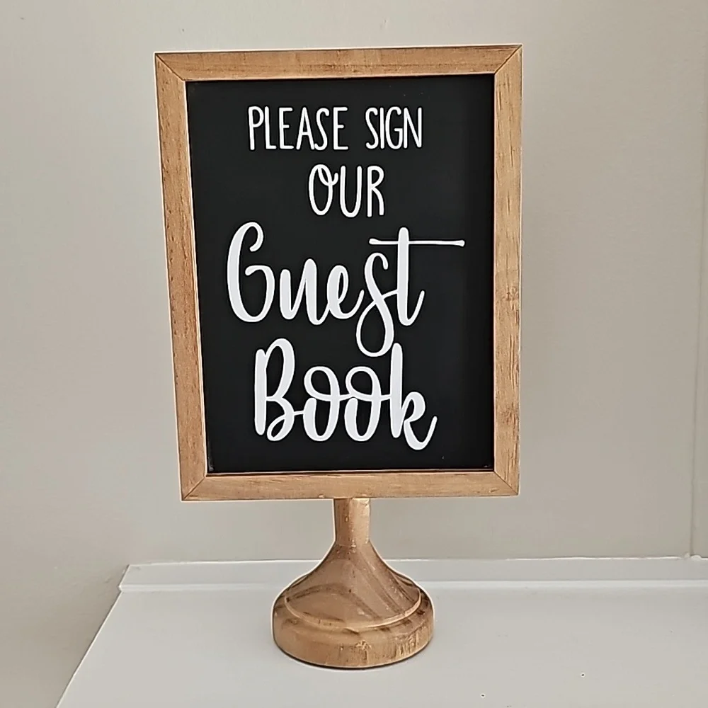 Wedding or Shower Sign Please sign our guestbook Handmade Farmhouse Rustic Party